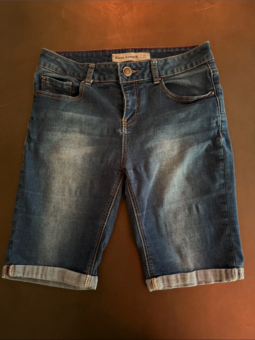 Dark Blue Denim Jean Shorts